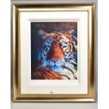 ROLF HARRIS (AUSTRALIAN 1930), 'Tiger Soaks Up The Last of The Sun', an artist proof print, 17/20,