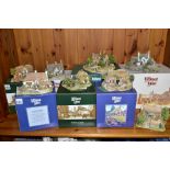EIGHT LILLIPUT LANE SCULPTURES, (seven with boxes), comprising 'High Ghyll Farm', (North