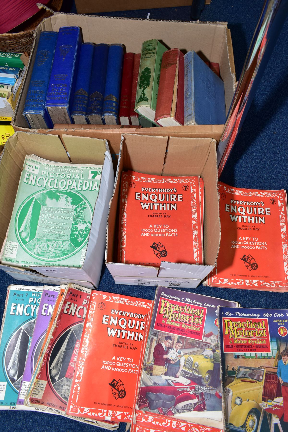 BOOK AND PUBLICATIONS to include Hutchinsons Pictorial Encyclopaedia (1-80), Everybodys Enquire
