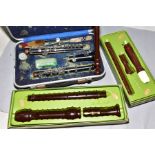 A ROMILLY SONATA CLARINET BY RUDALL CARTE & CO, in fitted case together with descant, treble and