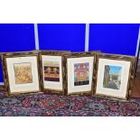 ANTONIO NICCOLINI (1772-1850), four framed lithographs depicting scenes from Mythological Rome,