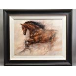 GARY BENFIELD (BRITISH 1965) 'FREE SPIRIT II' a limited edition print of a bay horse 193/195, signed