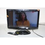 A SHARP LC-19DIE-BK 19'' LCD TV with remote