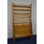 A MODERN SOLID PINE SINGLE BED FRAME