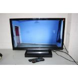 A PANASONIC VIERRA TX-L37E30B 37'' FSTV with remote and a Panasonic SC-HTE80 home theatre sound