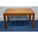 VEJLE STOLE OG MOBELFABRIK, a mid 20th Century Danish teak coffee table, width 70cm x depth 45cm x