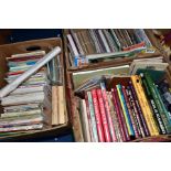THREE BOXES OF ASSORTED RAILWAY, BOOKS, MAGAZINES AND EPHEMERA, to include a quantity of BR
