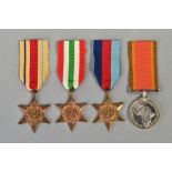 A GROUP OF FOUR WWII MEDALS to a South African Charles Samuel Richardson 169858 No 1 ACC, he