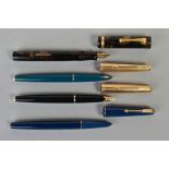 SAMPLES FROM A FORMER PARKER PEN SALES REPRESENTATIVE (1973-1980), three Parker fountain pens and