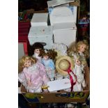 A COLLECTION OF BOXED AND UNBOXED MODERN COLLECTORS DOLLS, to include examples from The Hamilton