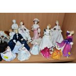 ELEVEN ROYAL DOULTON FIGURES, 'Take Me Home', HN3662, 'Melissa', HN2467, 'Country Rose', HN3221, '