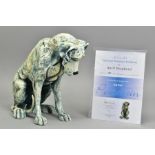 APRIL SHEPHERD (BRITISH CONTEMPORARY), 'Dog Days', a cold cast porcelain sculpture of a dog, 87/295,