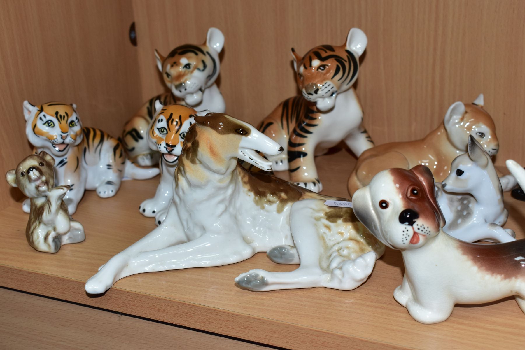 A GROUP OF VARIOUS ANIMALS AND ORNAMENTS, to include Beswick Comical Dashund No1088, two Black Faced - Image 8 of 10