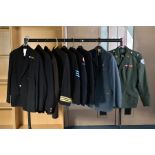 9 MILITARY JACKETS, BRITISH, AMERICAN ARMY, NAVAL etc, all believed to be post WWII