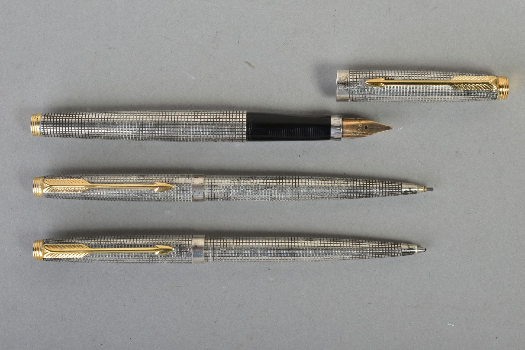 SAMPLES FROM A FORMER SALES REPRESENTATIVE (1973-1980), a Sterling Silver Cicele '75' three piece