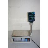 A CAS ELECTRONIC GROCERS SCALE (one foot missing) (PAT pass and working)