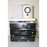 A COLLECTION OF AUDIO AND VISUAL EQUIPMENT comprising a Marantz CD-52MK11 CD player (open eject
