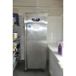 A TEFCOLD STAINLESS STEEL CATERING CHILLER, 74cm wide x 200cm high (food stuffs or accessories are