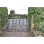A SET OF DOUBLE DRIVEWAY GATES, 137cm long each and 122cm high