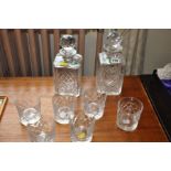 TWO CRYSTAL DECANTERS, one form Handsworth Golf Club to Whittington Barracks Golf Club, the other