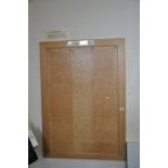 FOUR NOTICEBOARDS, the biggest being oak framed, 74cm wide and 104cm high (4)