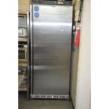 A POLAR REFRIGERATION STAINLESS STEEL CATERING CHILLER, 77cm wide x 190cm high (food stuffs or