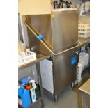 A JLA CATERING POT WASHER, with lift up lid, 61cm wide x 73cm deep x 146cm high (food stuffs or