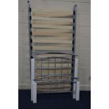 A METAL SINGLE BED FRAME