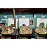 THREE BOXED LIMITED EDITION LILLIPUT LANE SCULPTURES, 'Scotney Castle Garden' No 0137/4500 with