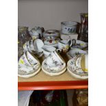 ROYAL WORCESTER 'JUNE GARLAND' TEA WARES, to include nine tea cups, saucers and plates and milk,
