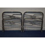 TWO EARLY 20TH ART DECO NICKEL PLATED SINGLE BED FRAME, width 92cm