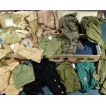 TWO MILITARY STYLE WWII SUITCASES FULL OF MILITARY UNIFORMS, mainly Army shirts, British/US olive