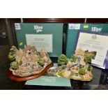 TWO BOXED LIMITED EDITION LILLIPUT LANE SCULPTURES 'Chipping Coombe' No 120/3000 with certificate,