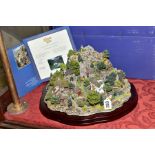 A BOXED LARGE LIMITED EDITION LILLIPUT LANE SCULPTURE 'Coniston Crag' No 0934/3000 with plinth,