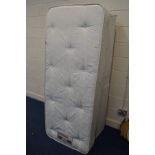 AN APOLLO SMALL SINGLE DIVAN BED AND MATTRESS