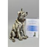 APRIL SHEPHERD (BRITISH CONTEMPORARY) 'EVER HOPEFUL', a limited edition cold case sculpture of a Dog