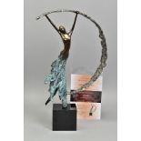 JENNINE PARKER (BRITISH CONTEMPORARY) 'MOONLIGHT', a limited edition bronze sculpture 6/195,