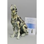 APRIL SHEPHERD (BRITISH CONTEMPORARY) 'ON GUARD' a limited edition cold cast porcelain sculpture