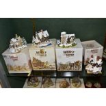 FOUR BOXED LILLIPUT LANE SCULPTURES FROM CHRISTMAS SPECIAL COLLECTION, 'Deer Park Hall' 1988/89, 'St