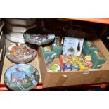 VARIOUS LILLIPUT LANE SUNDRY ITEMS, to include six boxed Collectors plates, four boxed mugs,