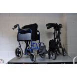 AN NRS HEALTHCARE WHEELCHAIR and a Care Co walker (2)