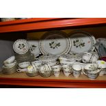 ROYAL WORCESTER 'BERNINA' PATTERN DINNER AND TEA SERVICE, comprising three oval meat platters, two