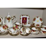 A QUANITY OF ROYAL ALBERT OLD COUNTRY ROSES TEA AND DINNER WARES, ETC, SOME FIRSTS, MAJORITY