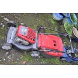 A MOUNTFIELD 17'' CUT PETROL LAWN MOWER with a Briggs and Stratton HP470 engine and grass box (