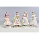 FOUR ROYAL WORCESTER LIMITED EDITION FIGURES FROM FESTIVE COUNTRY DAYS COLLECTION, comprising 'The