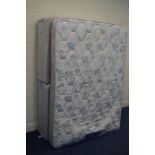 A SILENTNIGHT 4'6'' DIVAN BED AND MATTRESS