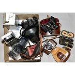 PHOTOGRAPHIC EQUIPMENT etc to include an Olympus OM10 camera with 50mm f1.8 lens - aperture is