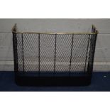 AN EARLY 20TH CENTURY BRASS AND WROUGHT IRON NURSERY FIRE GUARD/FENDER, width 108cm x depth 41cm x