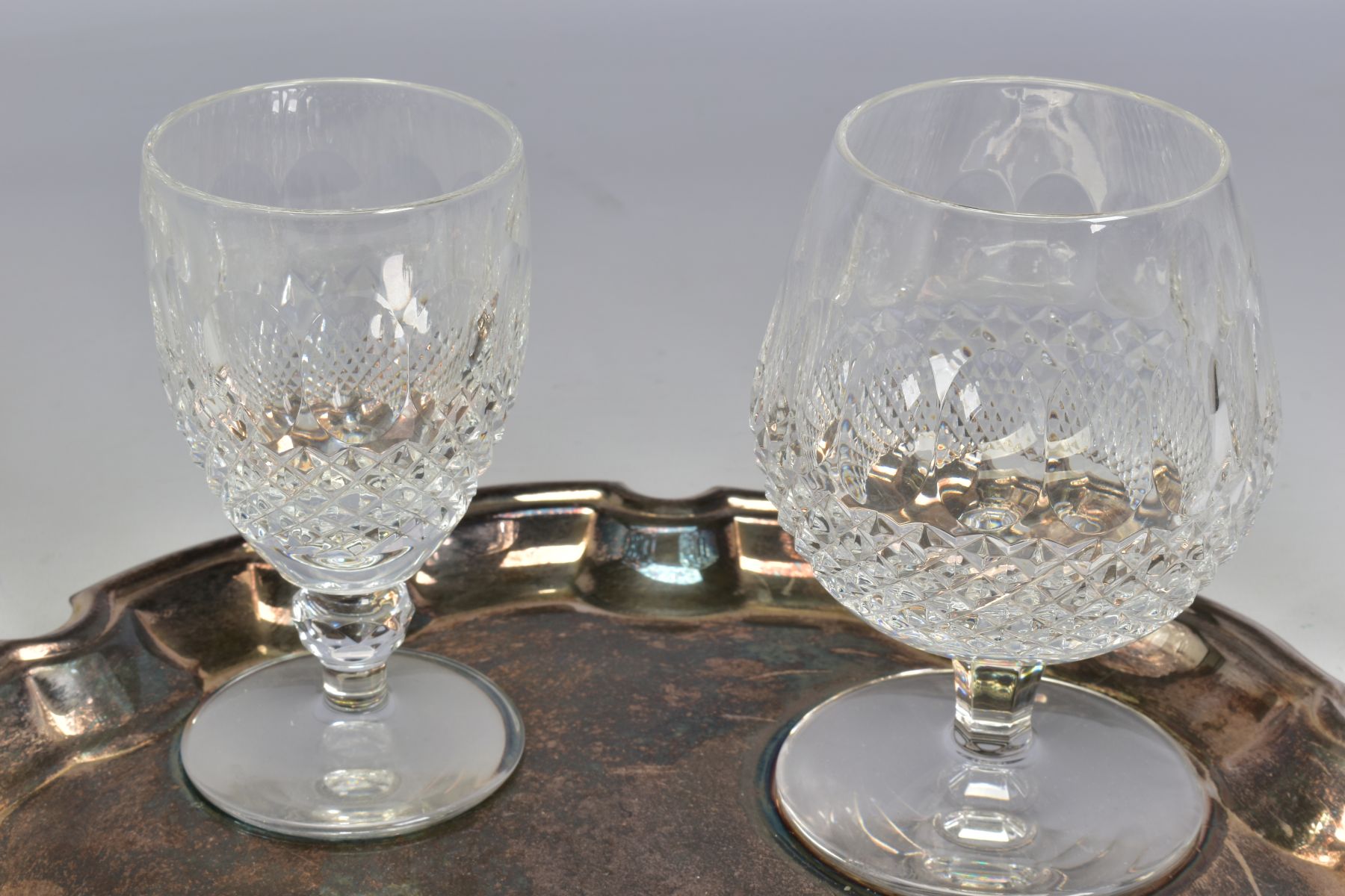 WATERFORD CRYSTAL COLLEEN GLASSES, comprising a pair of brandy glasses and three wines, together - Bild 5 aus 10