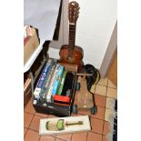 AN ARIANA ACOUSTIC GUITAR, model No A572 with a quantity of boxed board games etc, to include